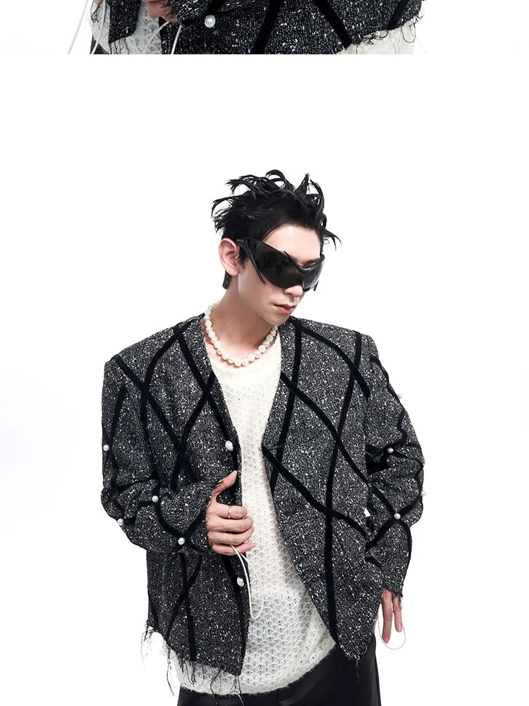 【24s Dec.】V-Neck Tweed Short Jacket