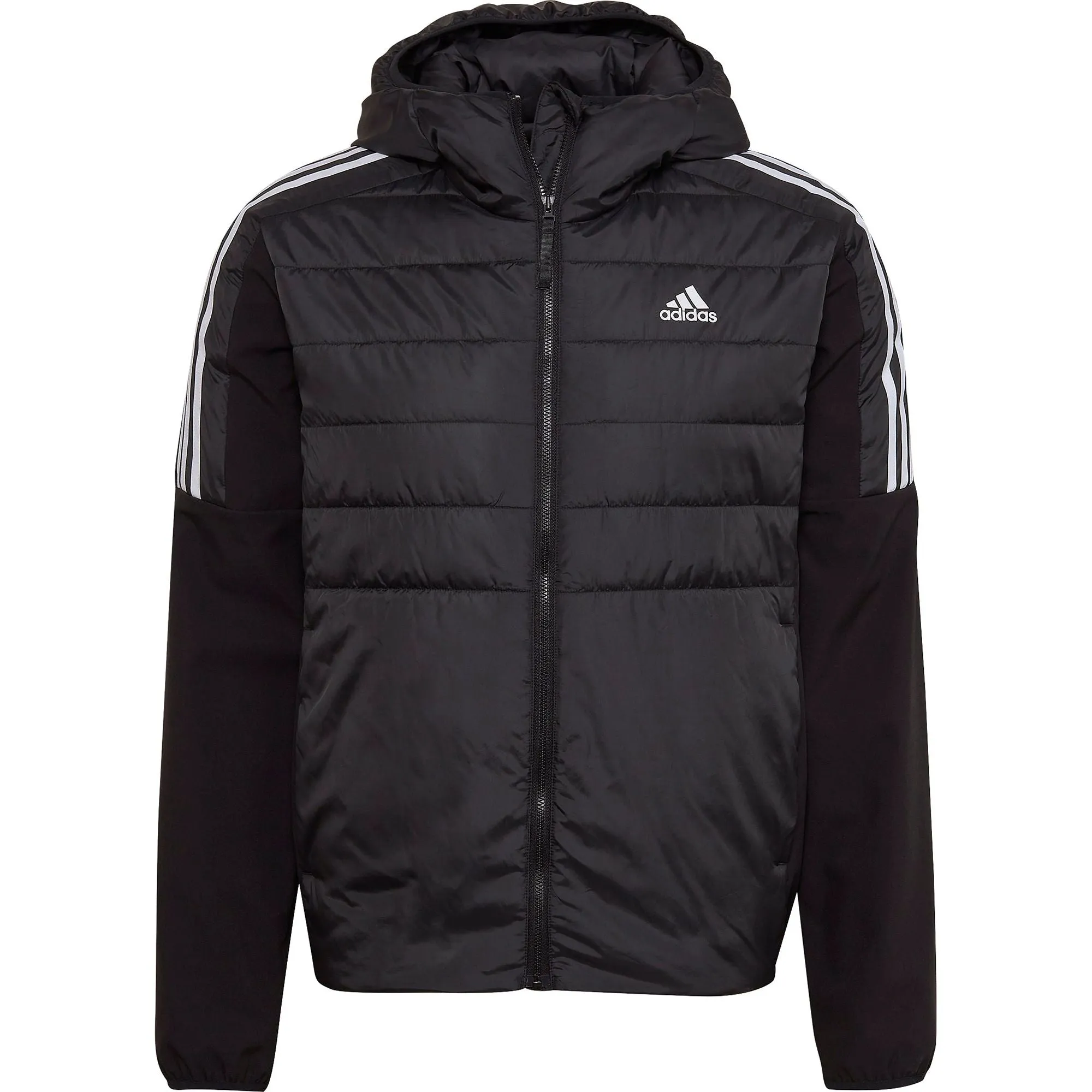 adidas Essentials Insulated Hooded Mens Hybrid Jacket - Black