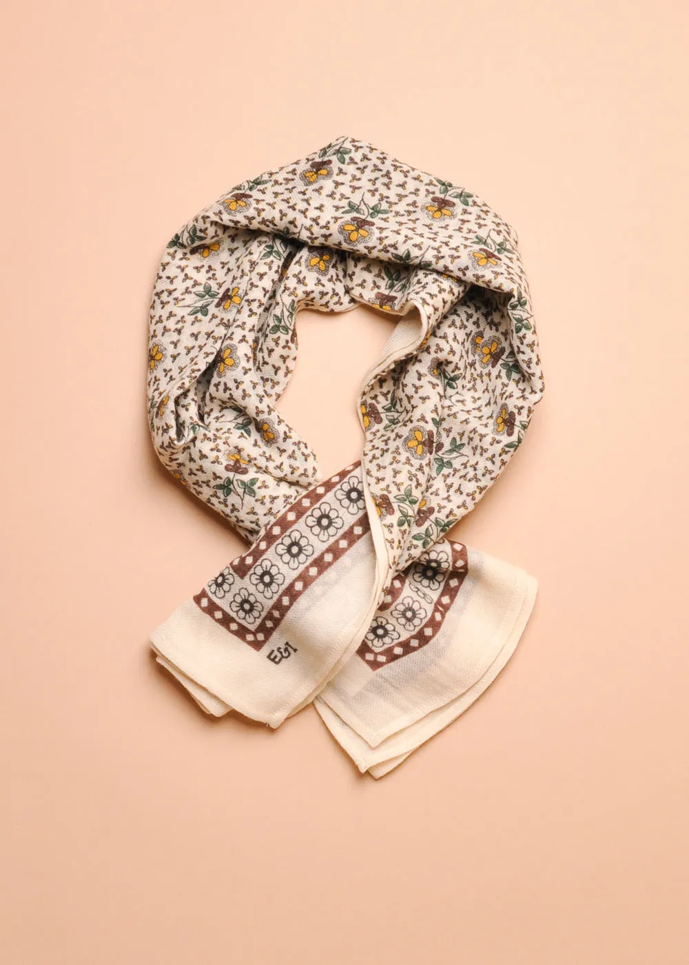 AGATE FLOWER FOULARD SCARF