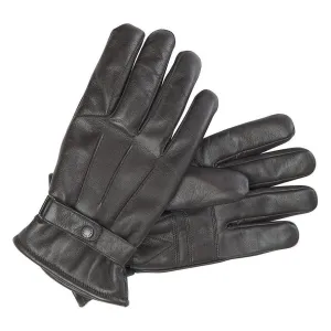 Barbour Mens Burnished Leather Thinsulated Gloves Dark Brown