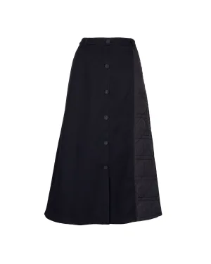 Button Deco Padded Skirt