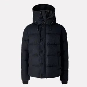 Canada Goose™ Men's Black Disc MacMillan Parka in Italian Wool / Atlantic Navy Melange