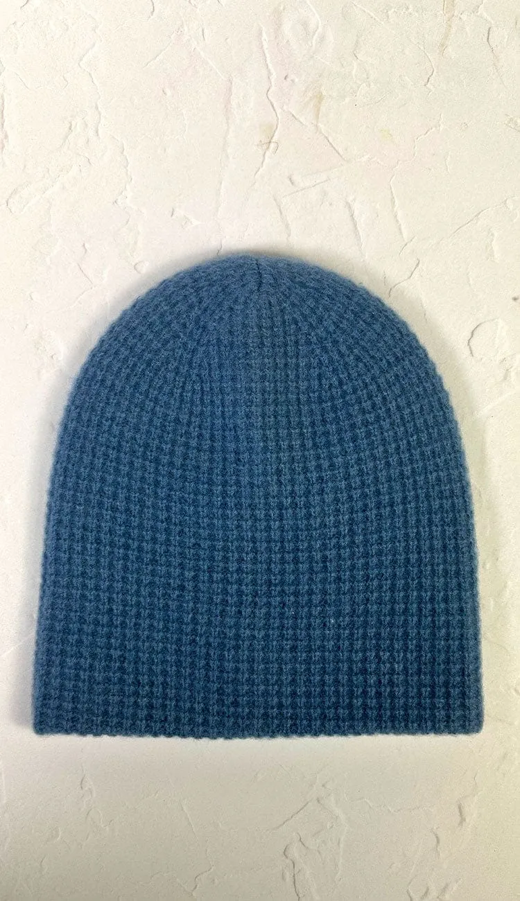 Cashmere Waffle Knit Beanie