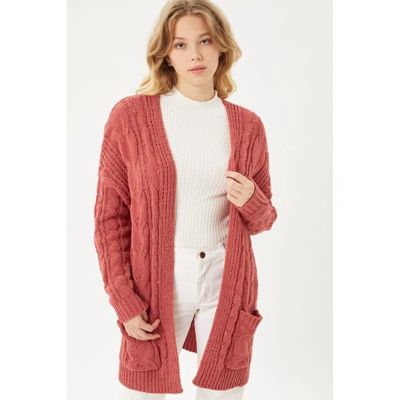 Chunky Cable Knit Cardigan