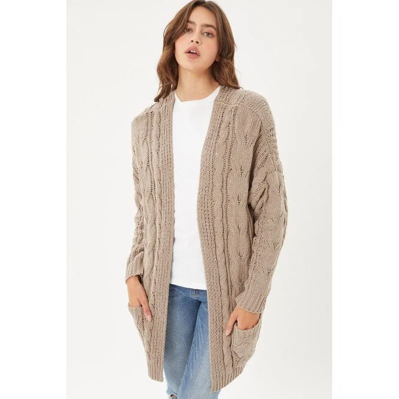 Chunky Cable Knit Cardigan