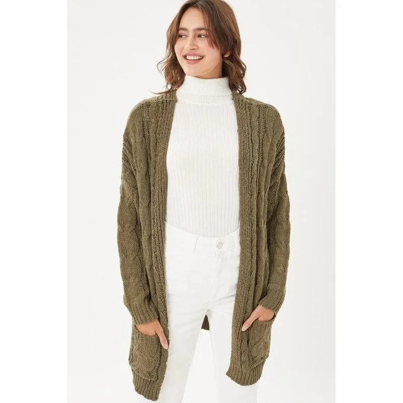 Chunky Cable Knit Cardigan