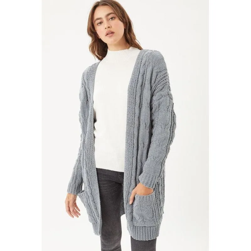 Chunky Cable Knit Cardigan