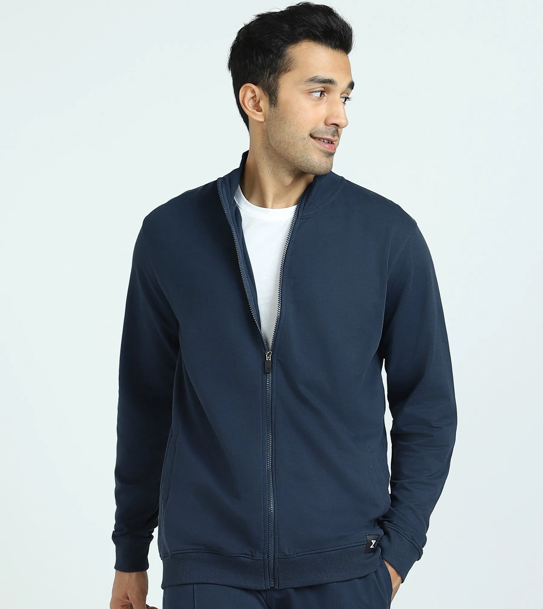 Cruze French Terry Cotton Zip Ups Opal Blue