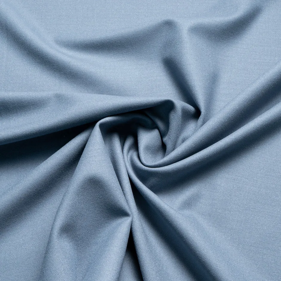 Deep Sky Blue Stretch Wool