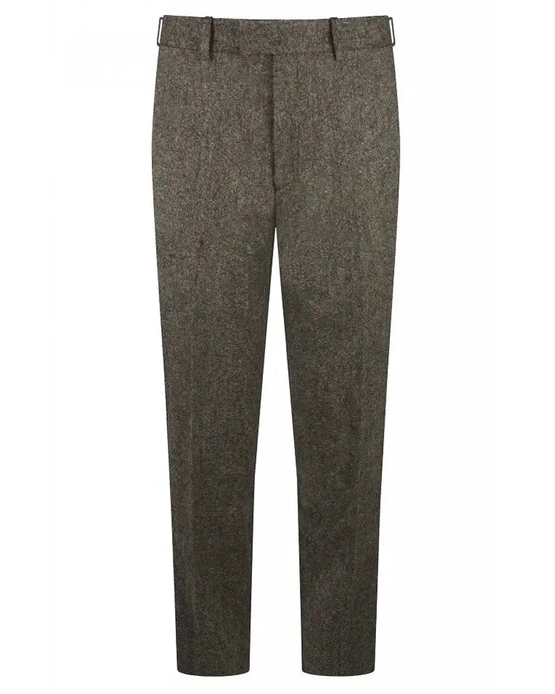 Donegal Tweed Suit Trouser - Brown