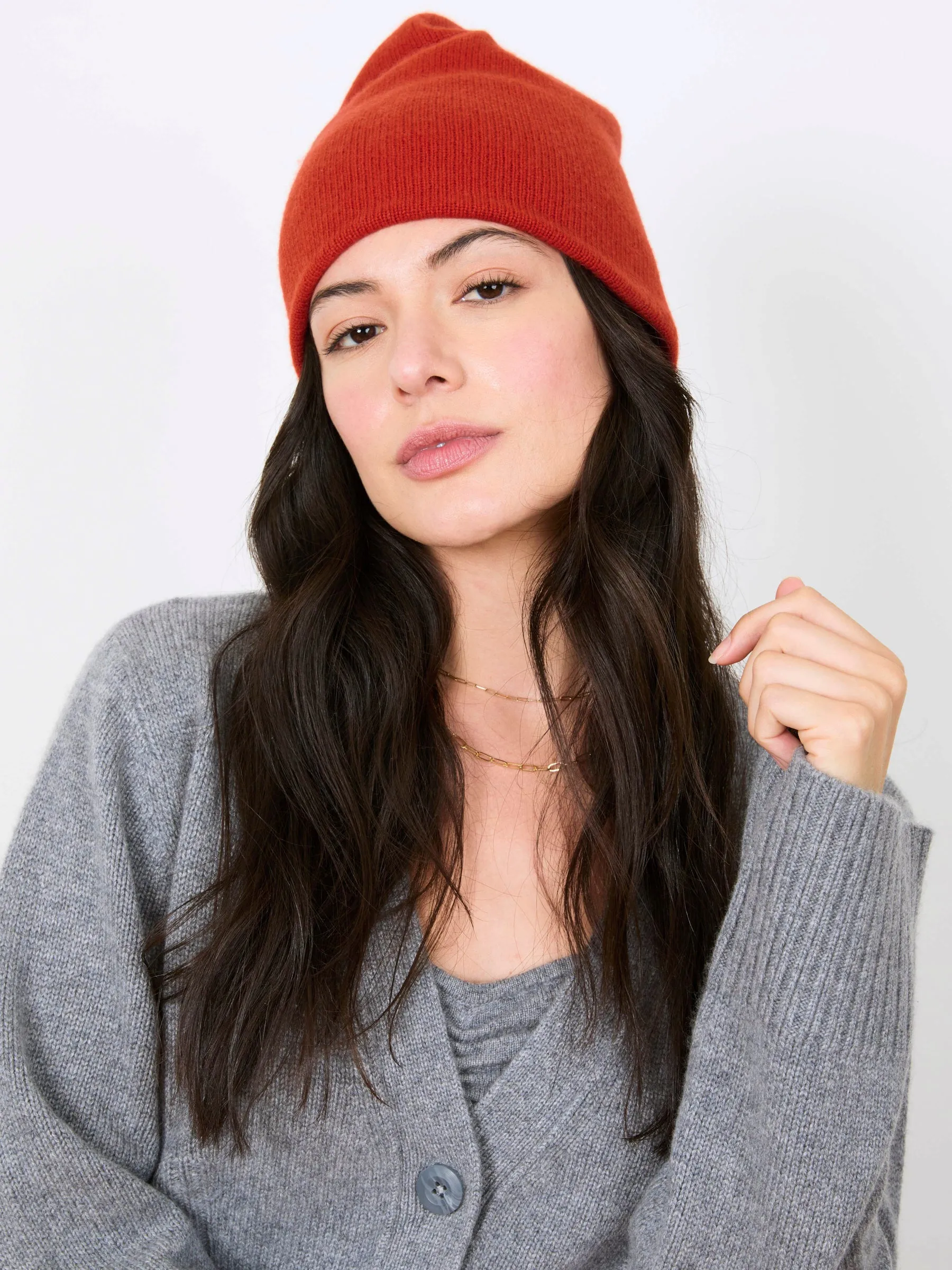 DOUBLE CASHMERE BEANIE