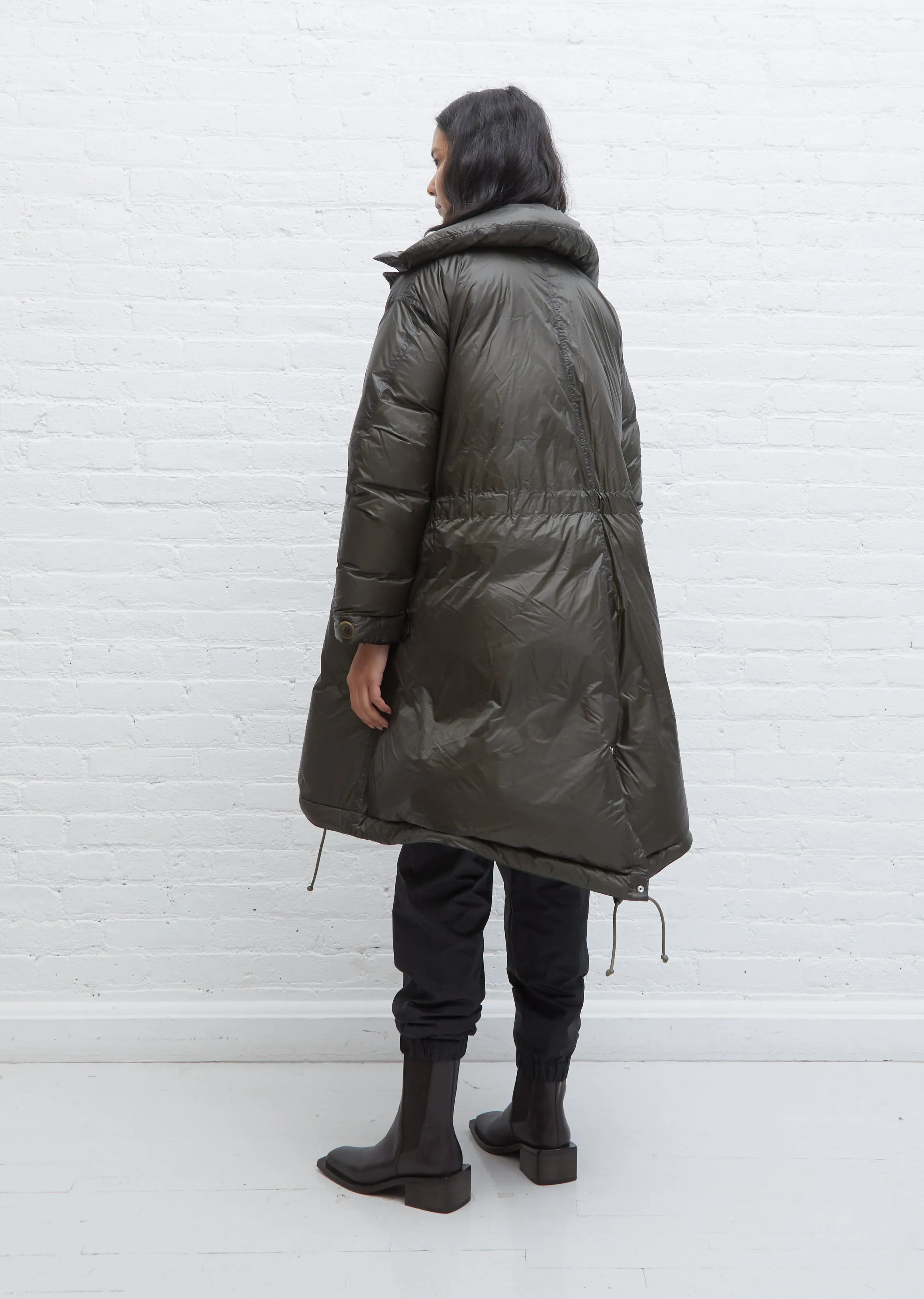 Down Coat — Khaki