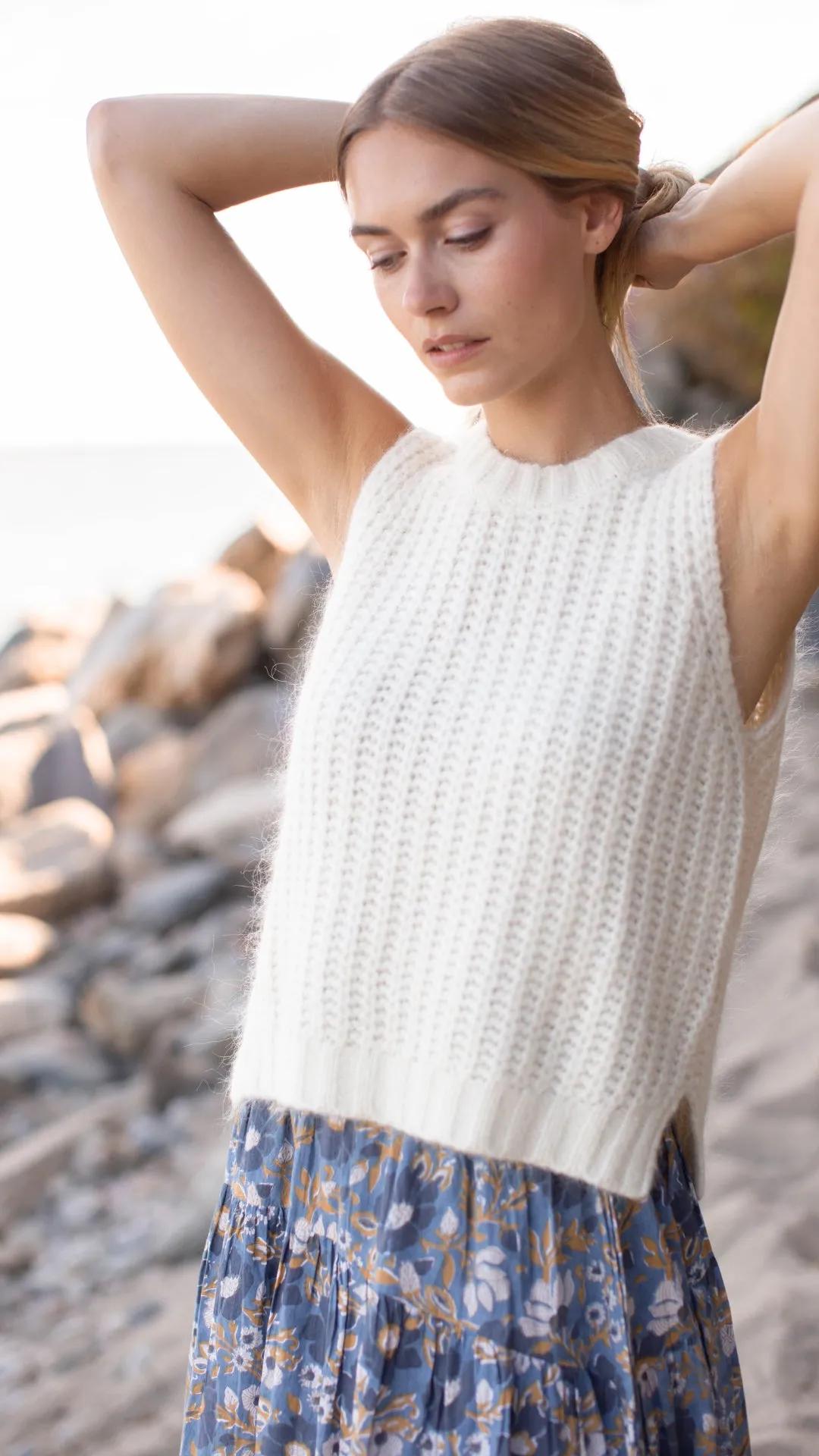 Emilia Sweater Vest- Ivory