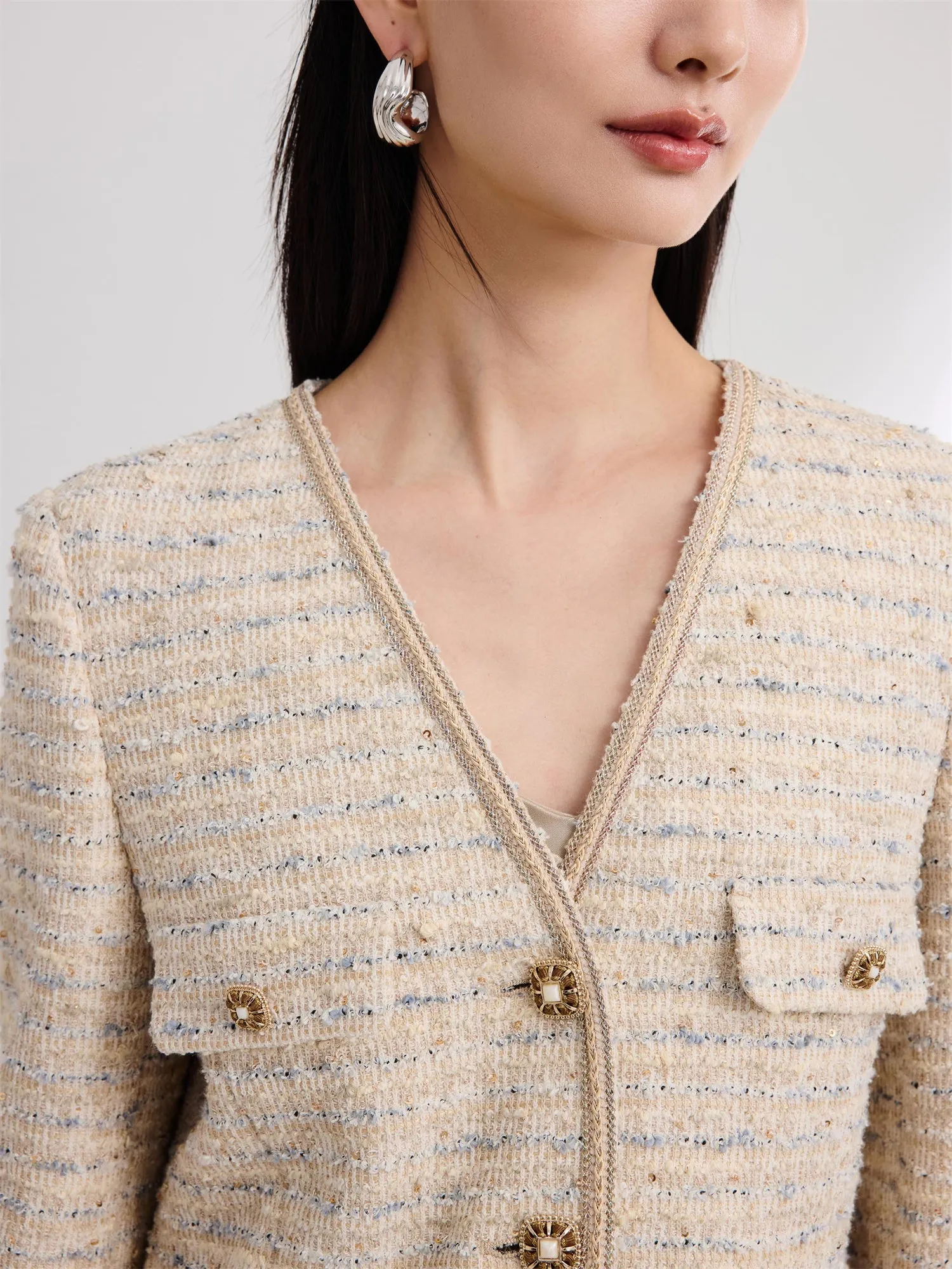 EP YAYING Tweed Chanel-Style Jacket