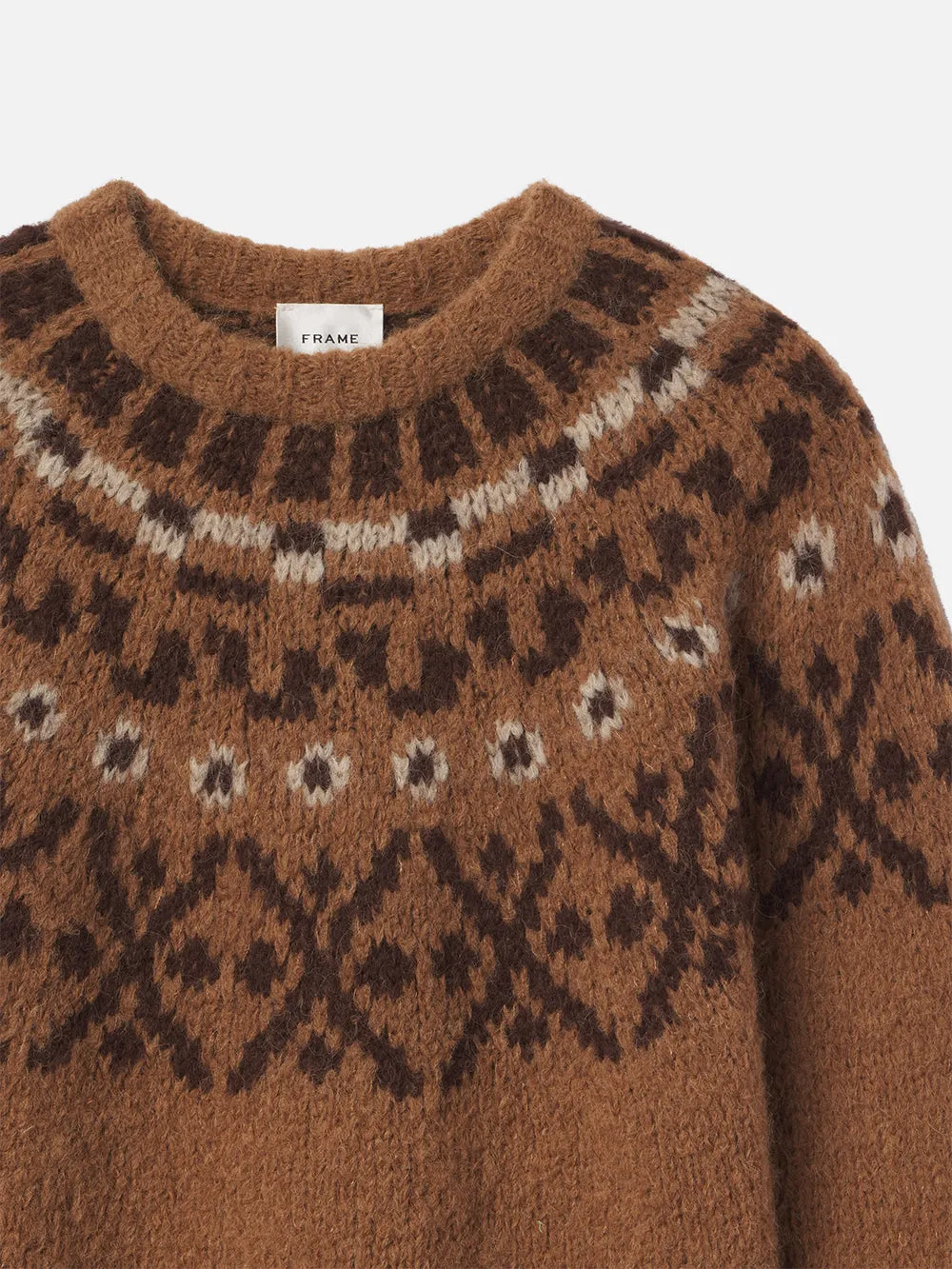 Fair Isle Sweater -- Camel Multi