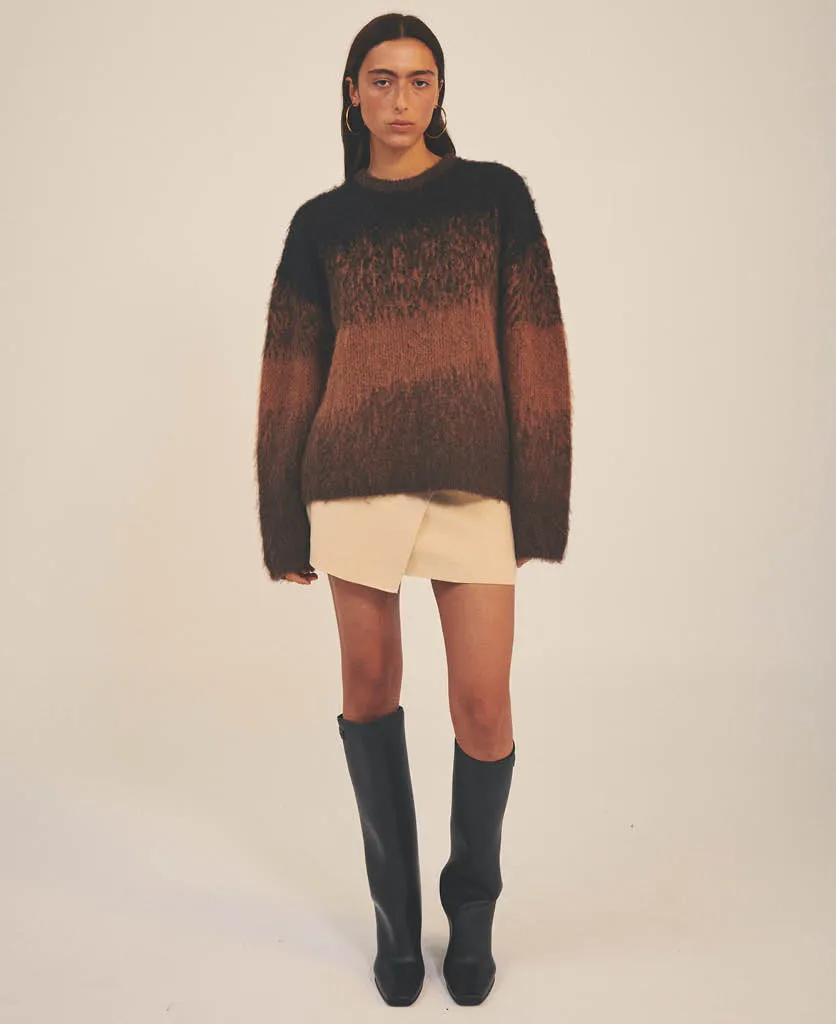 GRADIENT ALPACA WOOL SWEATER