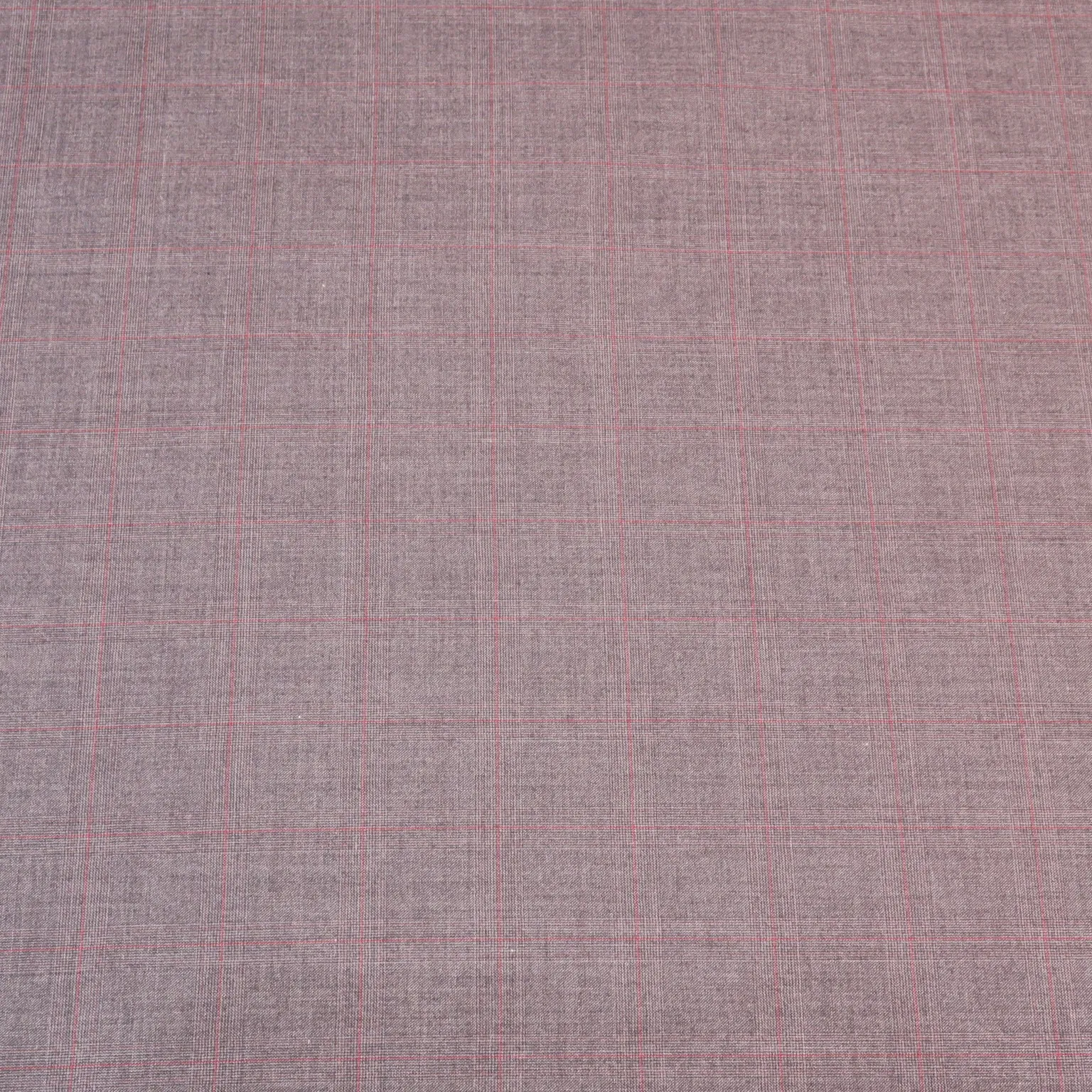 Grey with a Smooth Plaid Pattern Target Luxury Super 130's Wool Holland & Sherry Fabric