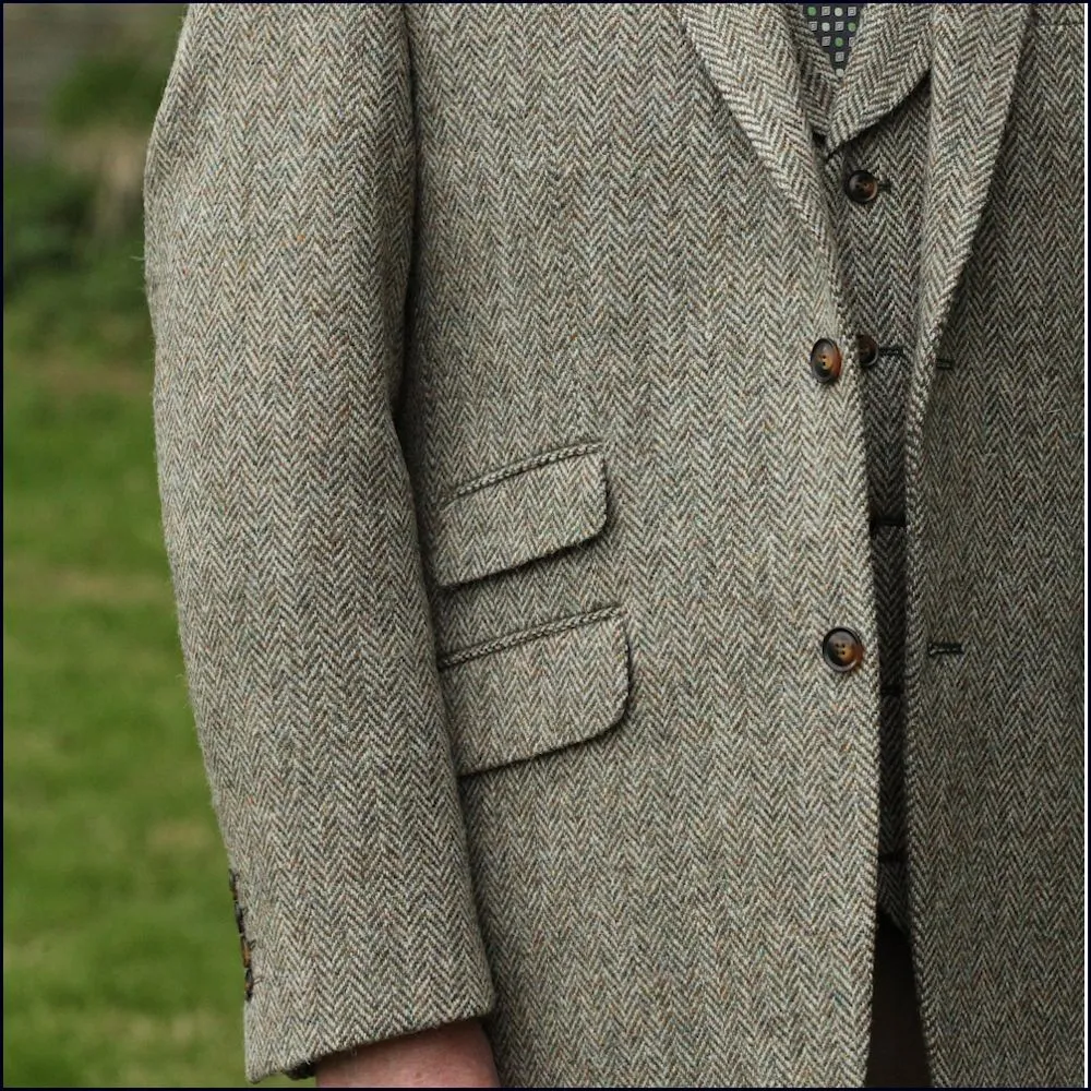 Harris Tweed Beige Herringbone Jacket*