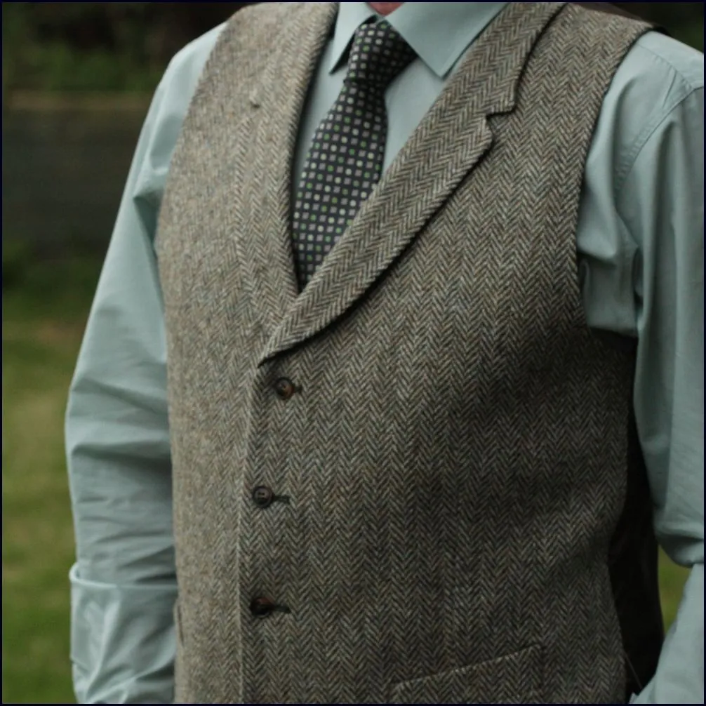 Harris Tweed Beige Herringbone Jacket*