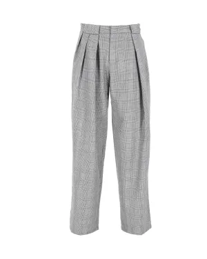 Houndstooth Wool Trousers