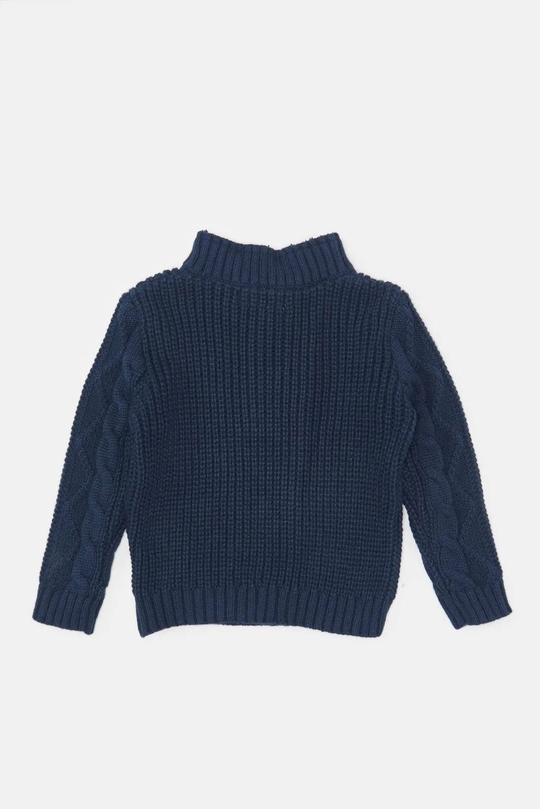 Infant Boys Navy Knitted Sweater