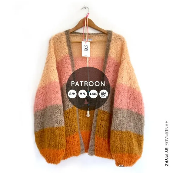 Knit Pattern – MYPZ Basic Light Mohair Cardigan Orange No10 (ENG-NL)