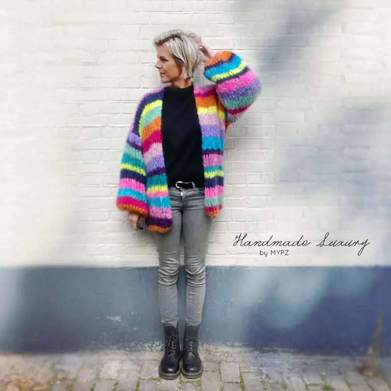 Knit pattern – MYPZ Mohair Rainbow Cardigan No.15 (ENG-NL-DE)