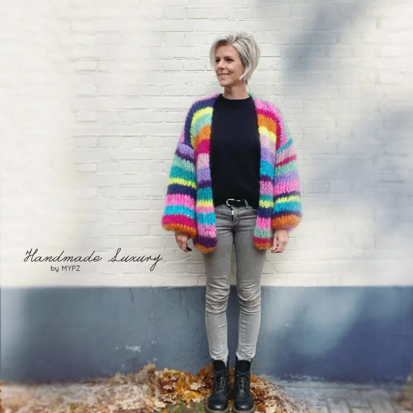 Knit pattern – MYPZ Mohair Rainbow Cardigan No.15 (ENG-NL-DE)