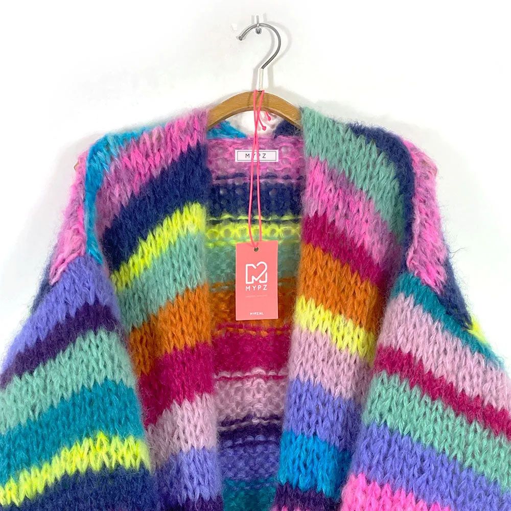 Knit pattern – MYPZ Mohair Rainbow Cardigan No.15 (ENG-NL-DE)