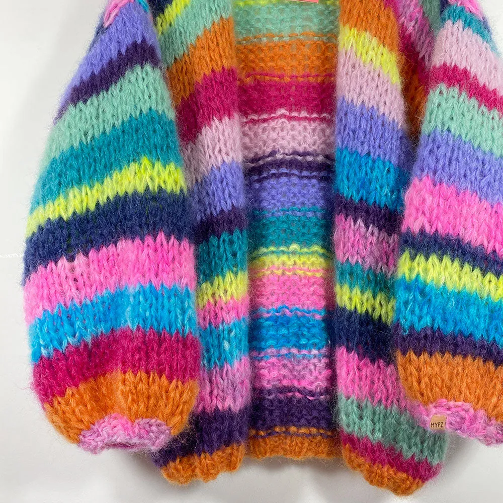 Knit pattern – MYPZ Mohair Rainbow Cardigan No.15 (ENG-NL-DE)