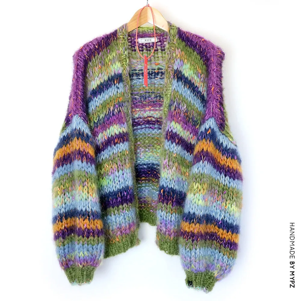 Knitting kit – MYPZ Chunky Mohair Cardigan Golden Green No.15 (ENG-NL)