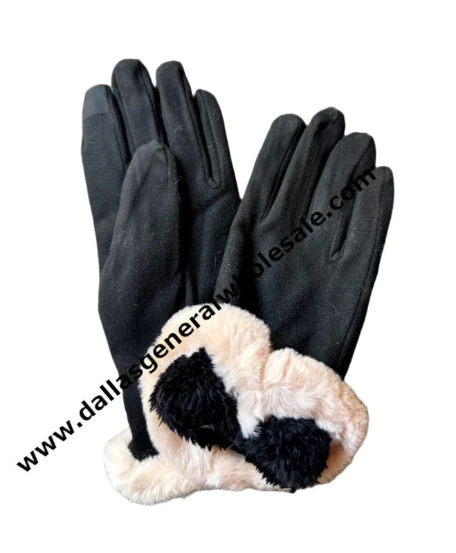 Ladies Fleece Touch Screen Gloves Wholesale