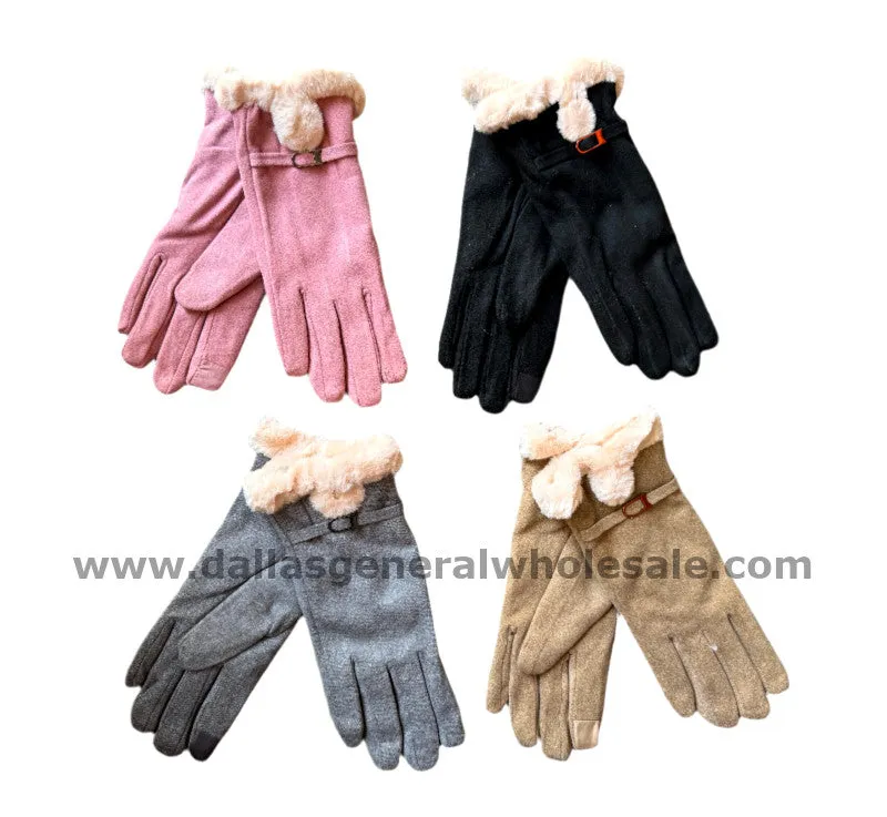 Ladies Fleece Touch Screen Gloves Wholesale