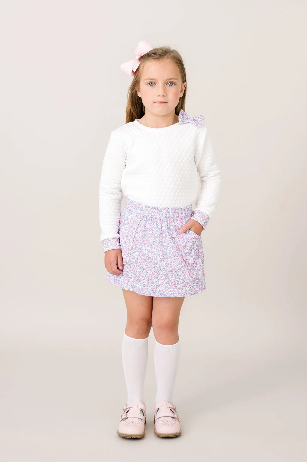 Lullaby Set Quilted Sweatshirt - Worthington White Quilted / Sweet Pea Floral