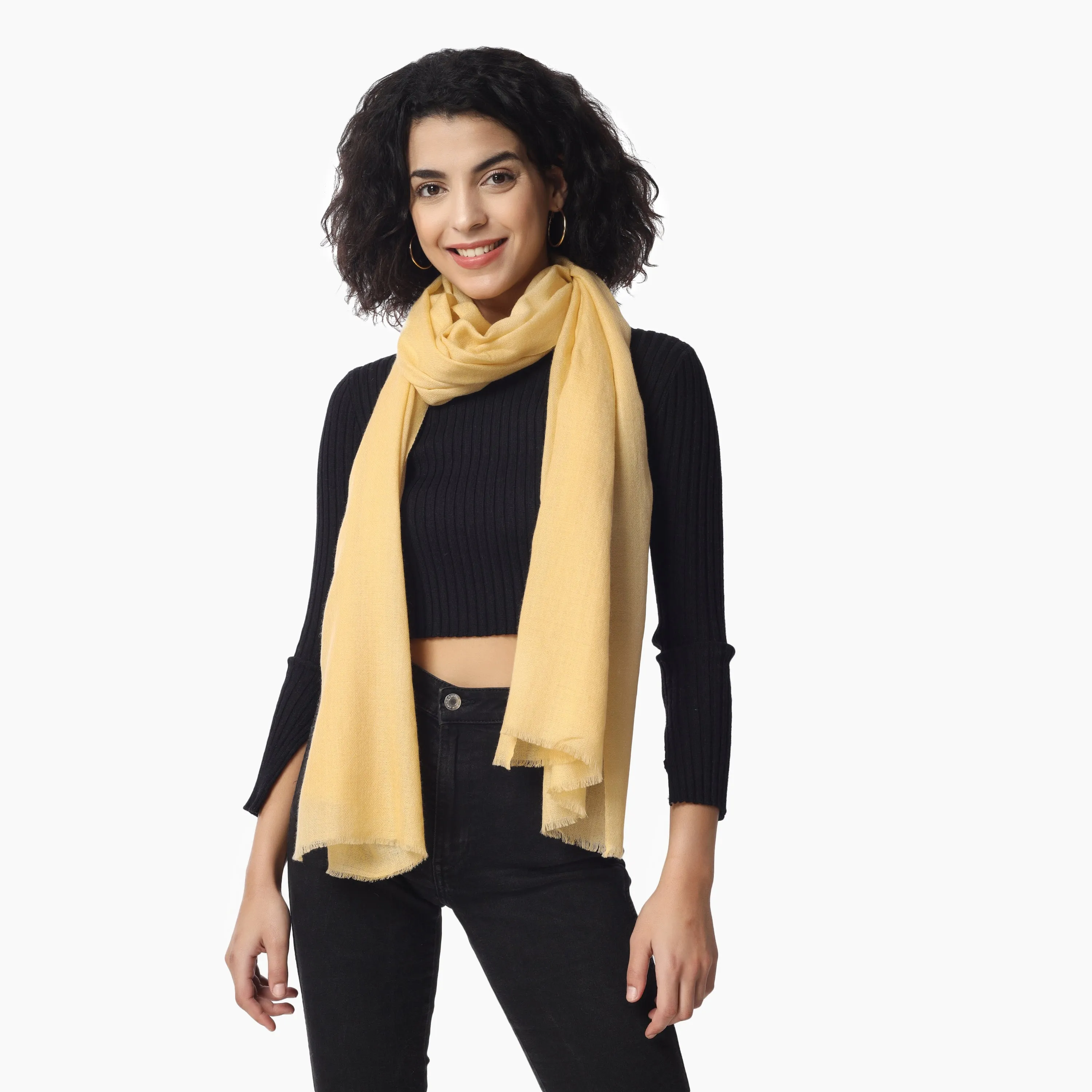 Merino Wool Scarf (Yellow)