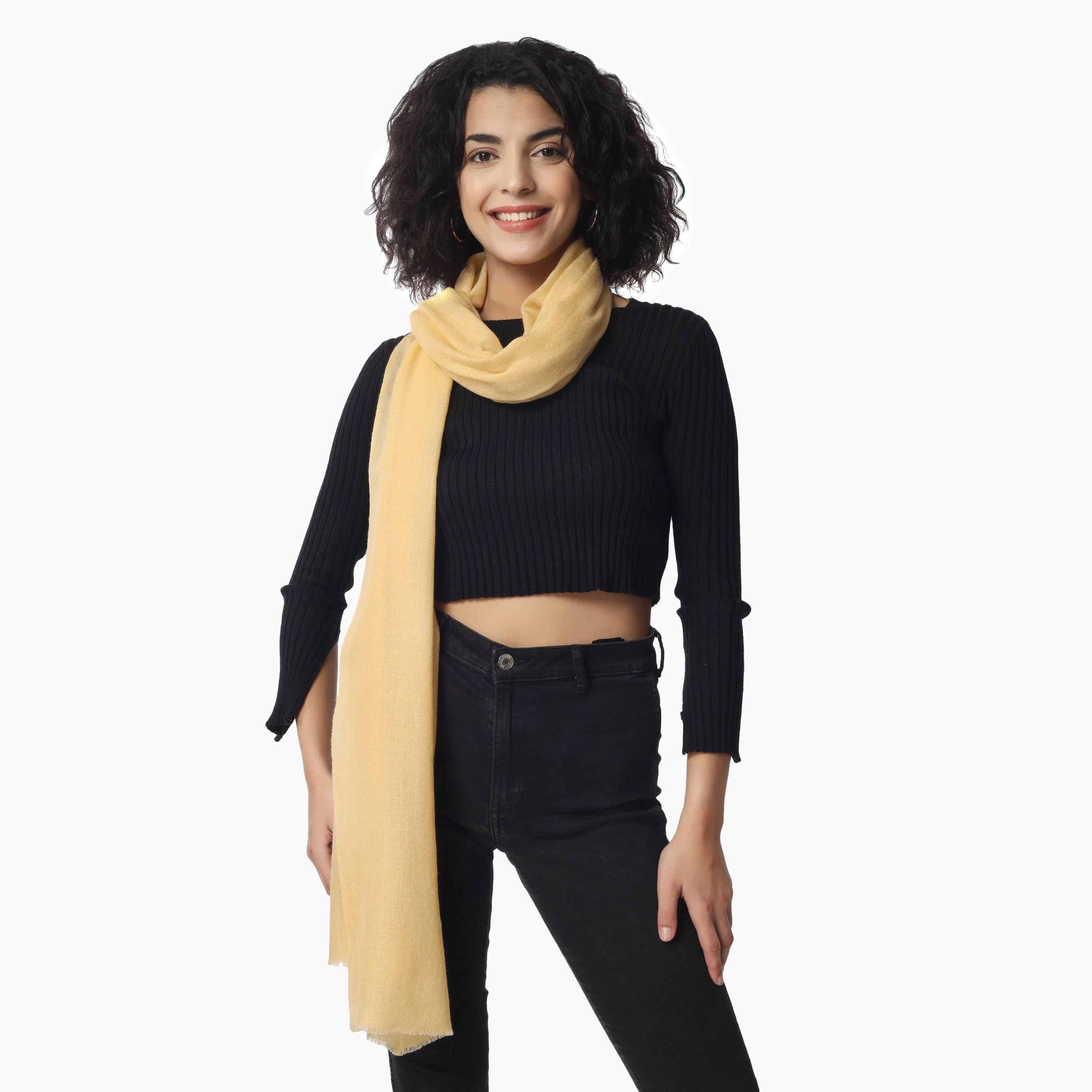 Merino Wool Scarf (Yellow)