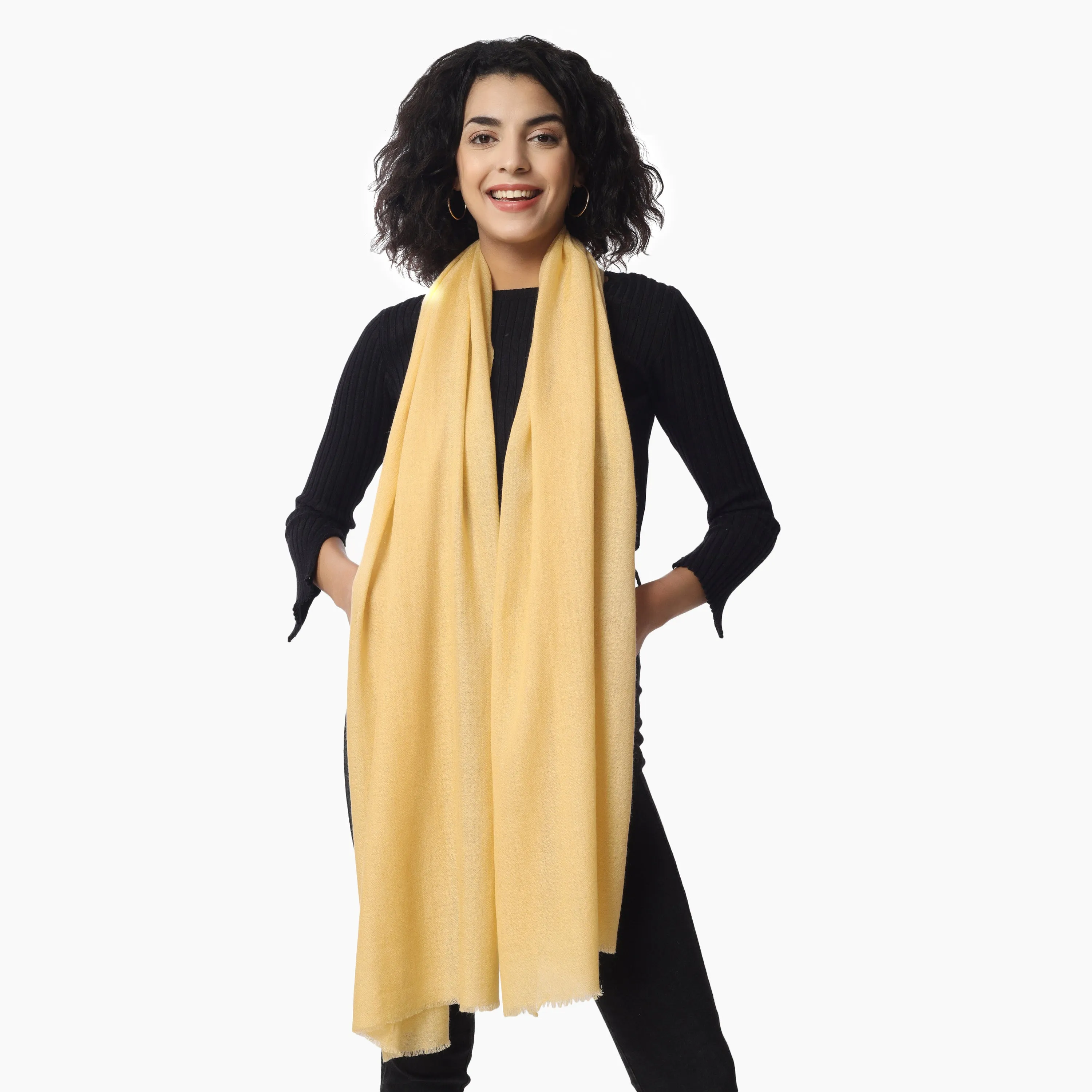 Merino Wool Scarf (Yellow)