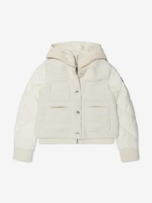 Moncler Enfant Girls Down Padded Tweed Monilya Jacket