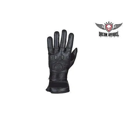 MOTORCYCLE GUANTLET RIDING INSULATED GLOVES W/ PADDED KNUCKLES FULL FINGER WARM