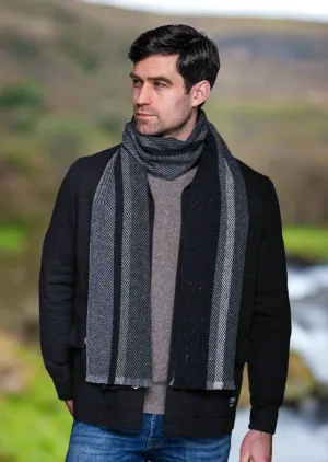 Mucros Donegal Scarf | Grey Black