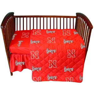 Nebraska Huskers 4 piece Baby Crib Set