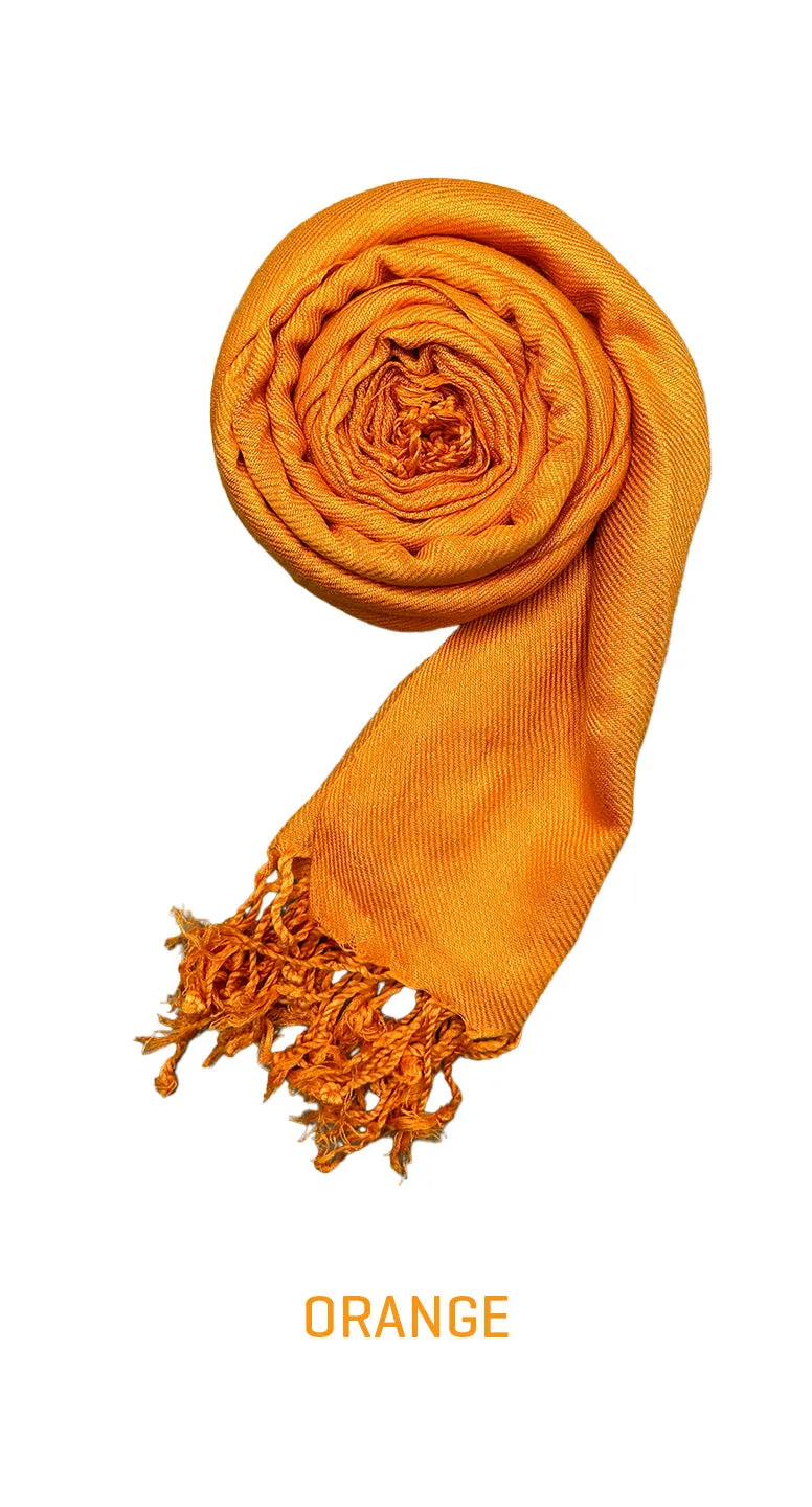 Pashmina Long Scarf - Soft Cashmere Wool