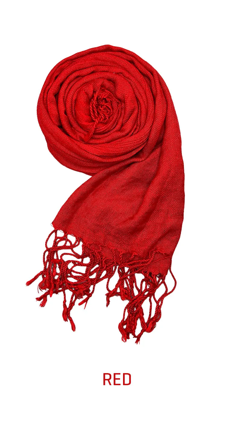 Pashmina Long Scarf - Soft Cashmere Wool