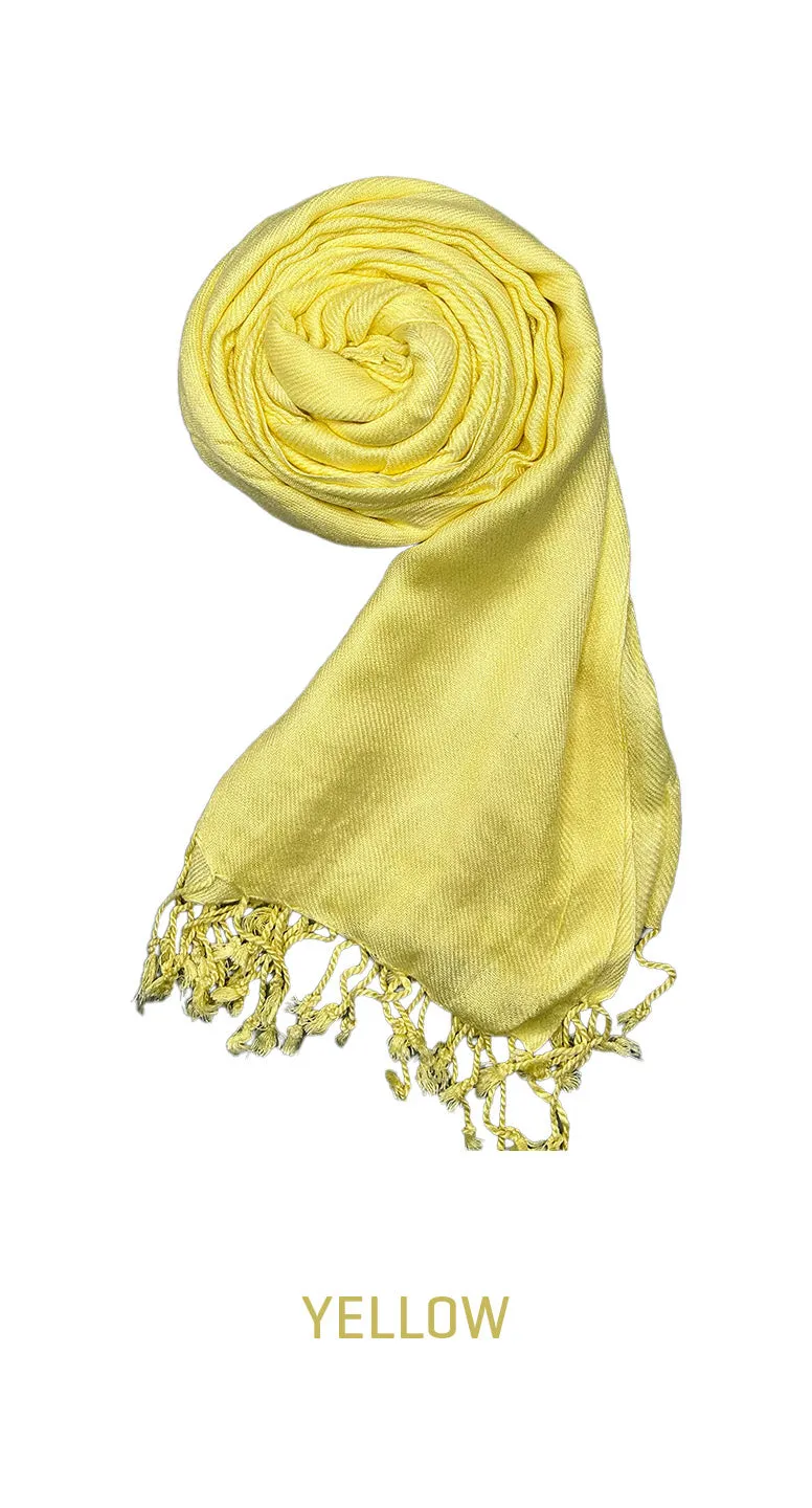 Pashmina Long Scarf - Soft Cashmere Wool