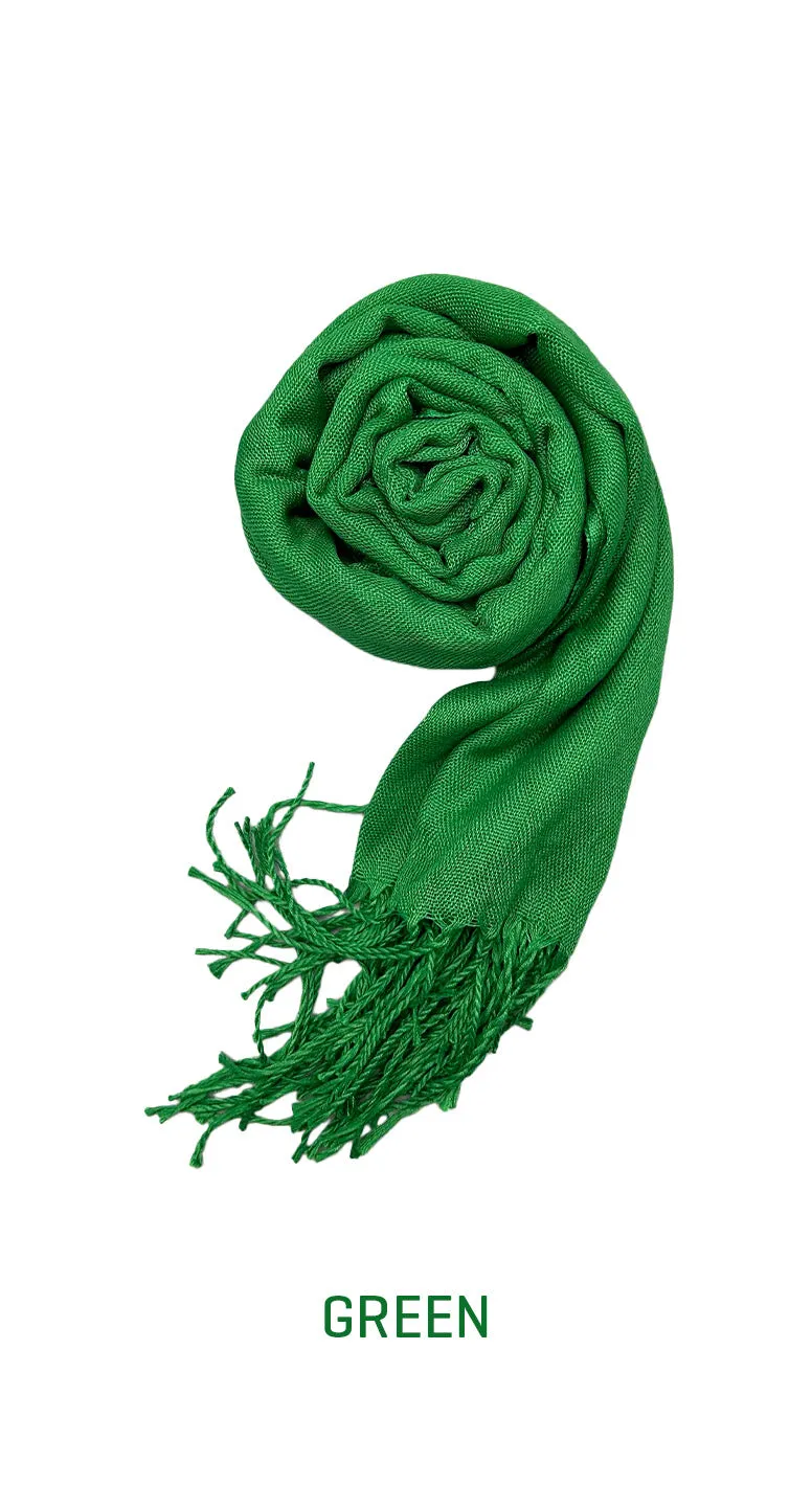 Pashmina Long Scarf - Soft Cashmere Wool