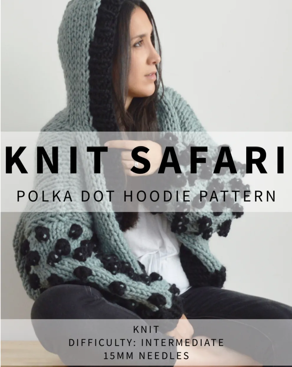 Polka Dot Hoodie - Downloadable Chunky Knitting Pattern