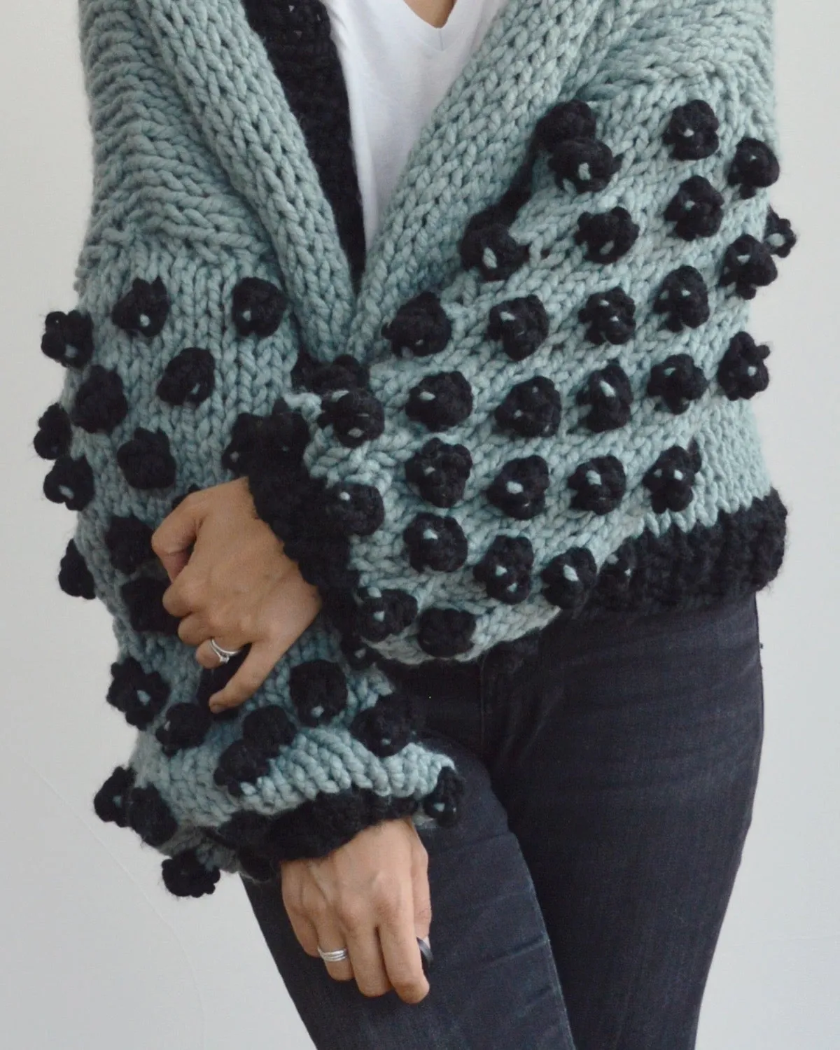 Polka Dot Hoodie - Downloadable Chunky Knitting Pattern