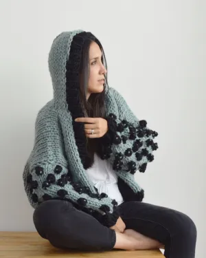 Polka Dot Hoodie - Downloadable Chunky Knitting Pattern