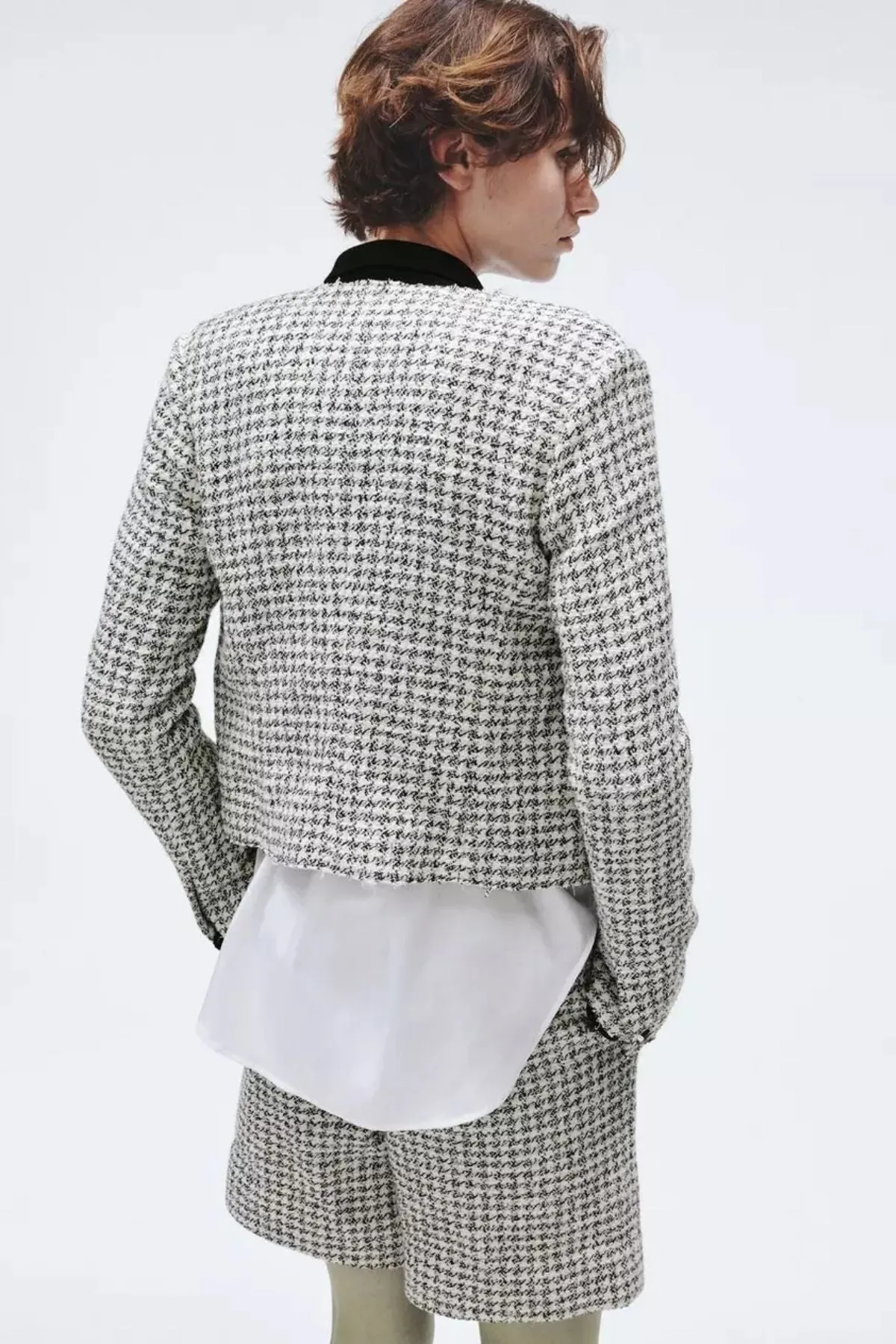 Rag & Bone Carmen Tweed Jacket - Black/ White