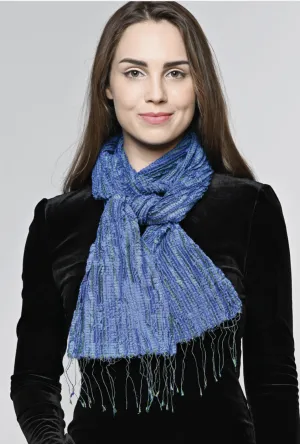 Revati Perwinkle Silk & Wool Scarf